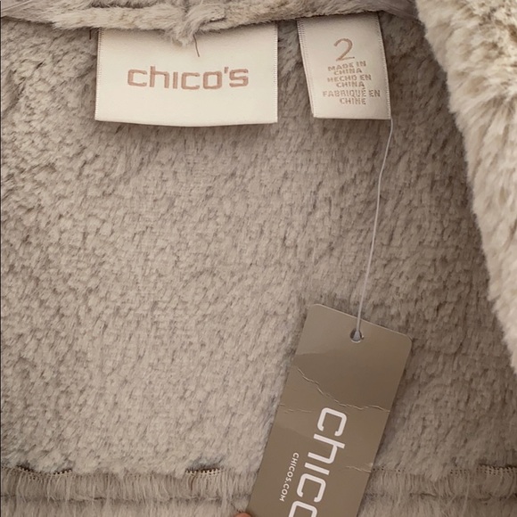 CHICOS Shearling Vest - Picture 4 of 7